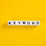 keyword word on yellow background
